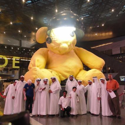 A group image of QSCCB members at Hamad International Airport